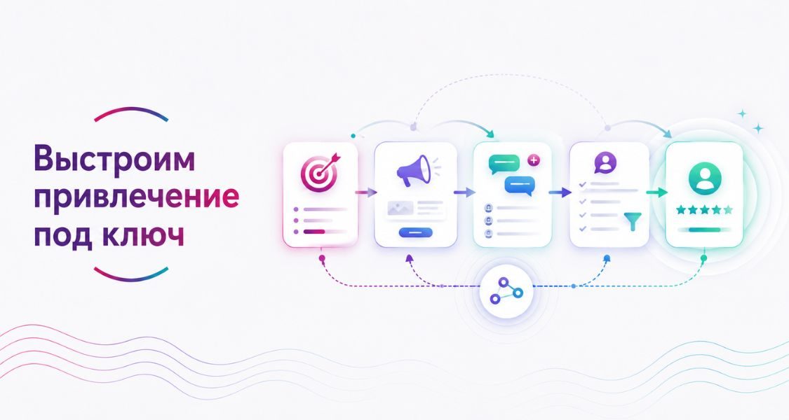 Иллюстрация: привлечение клиентов под ключ
